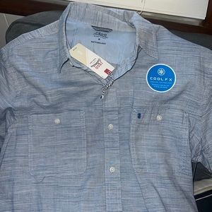 Mens button down Izod saltwater shirt